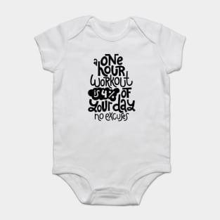 Fitness Motivational Quote - Gym Workout Inspirational Slogan Baby Bodysuit